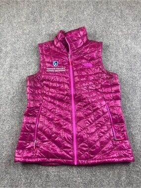 THE NORTH FACE Women’s Pink Nano Puffer Vest embroider “Squaw Valley” size Small